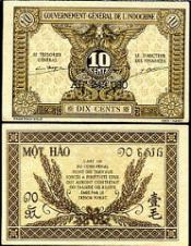 *10 Centov Francúzska Indočína 1942, P89 XF - Kliknutím na obrázok zatvorte -